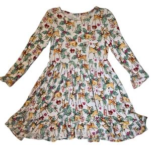 Posh Peanut Deerest Twirl Dress 3T/4T EUC